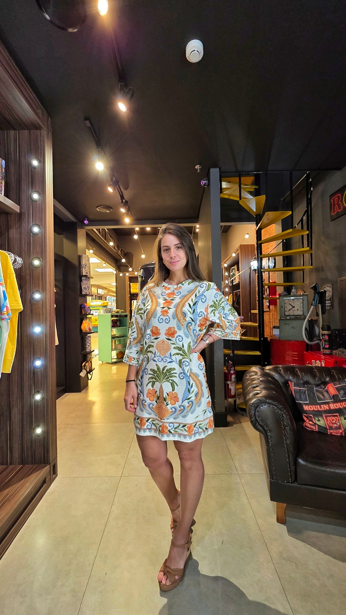 Vestido Farm Tshirt Big Tina Estampado