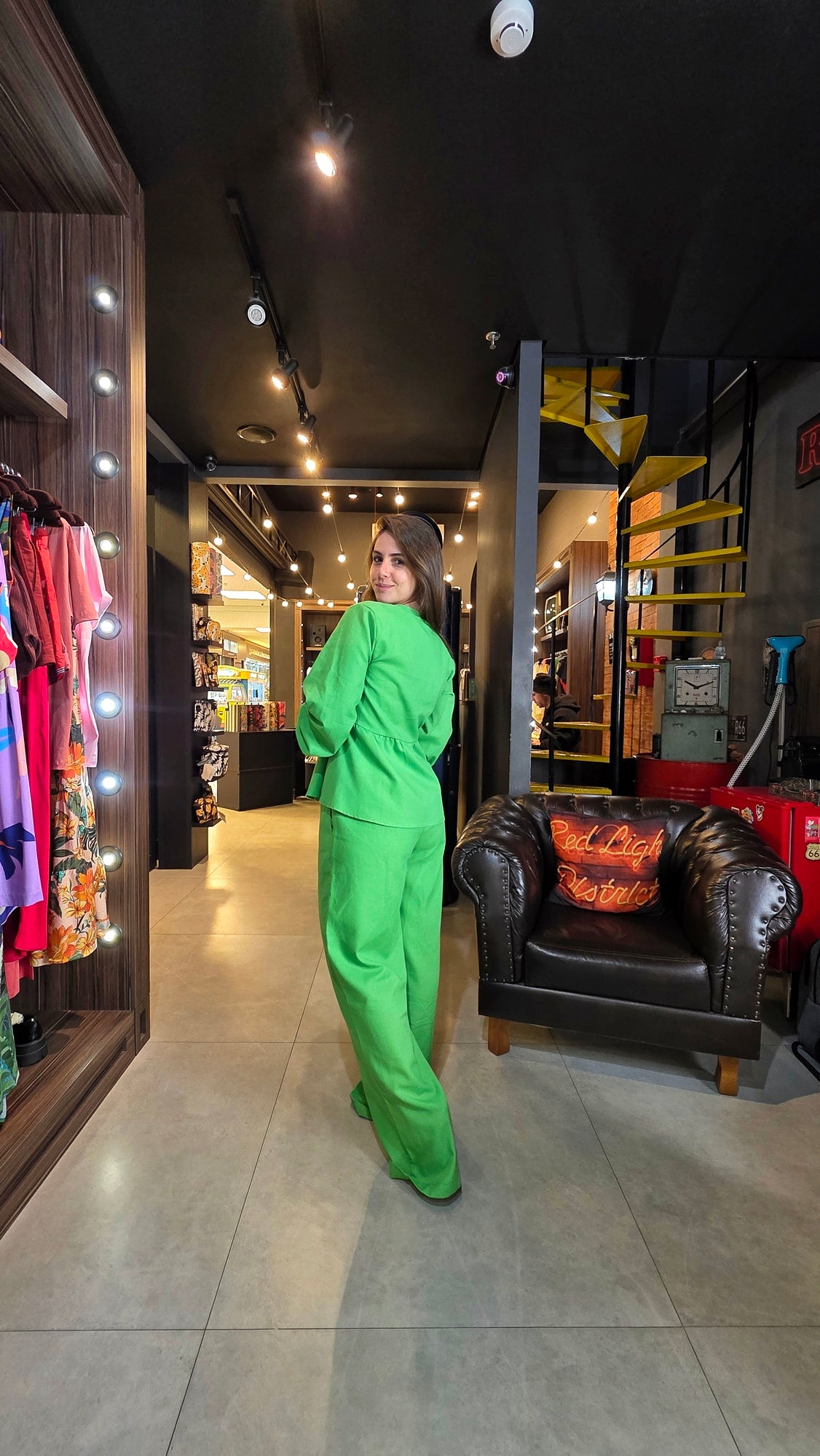 Blusa MYFT Manga Longa Com Linho