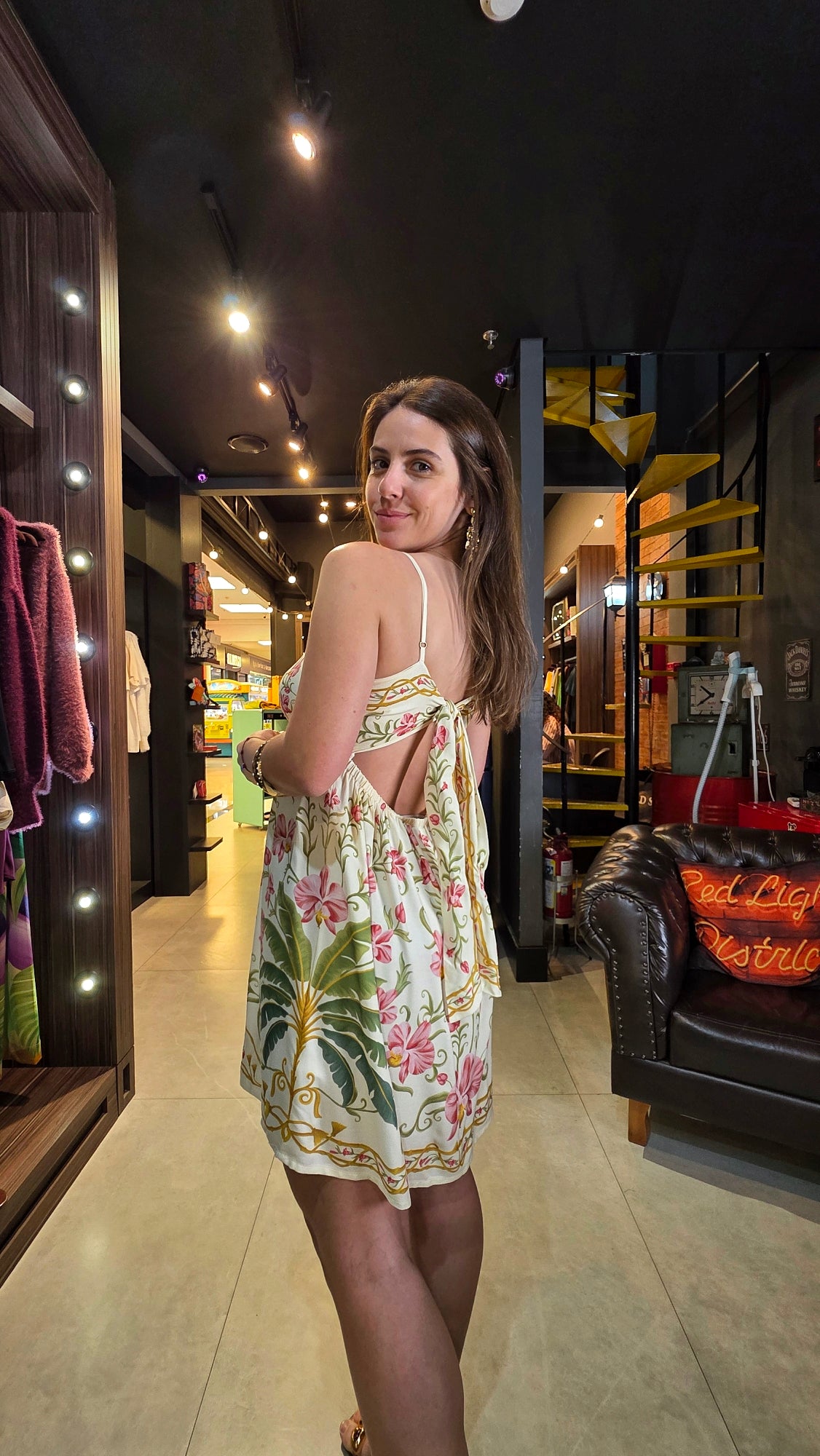 Vestido Farm Curto Floral Nusa Estampado