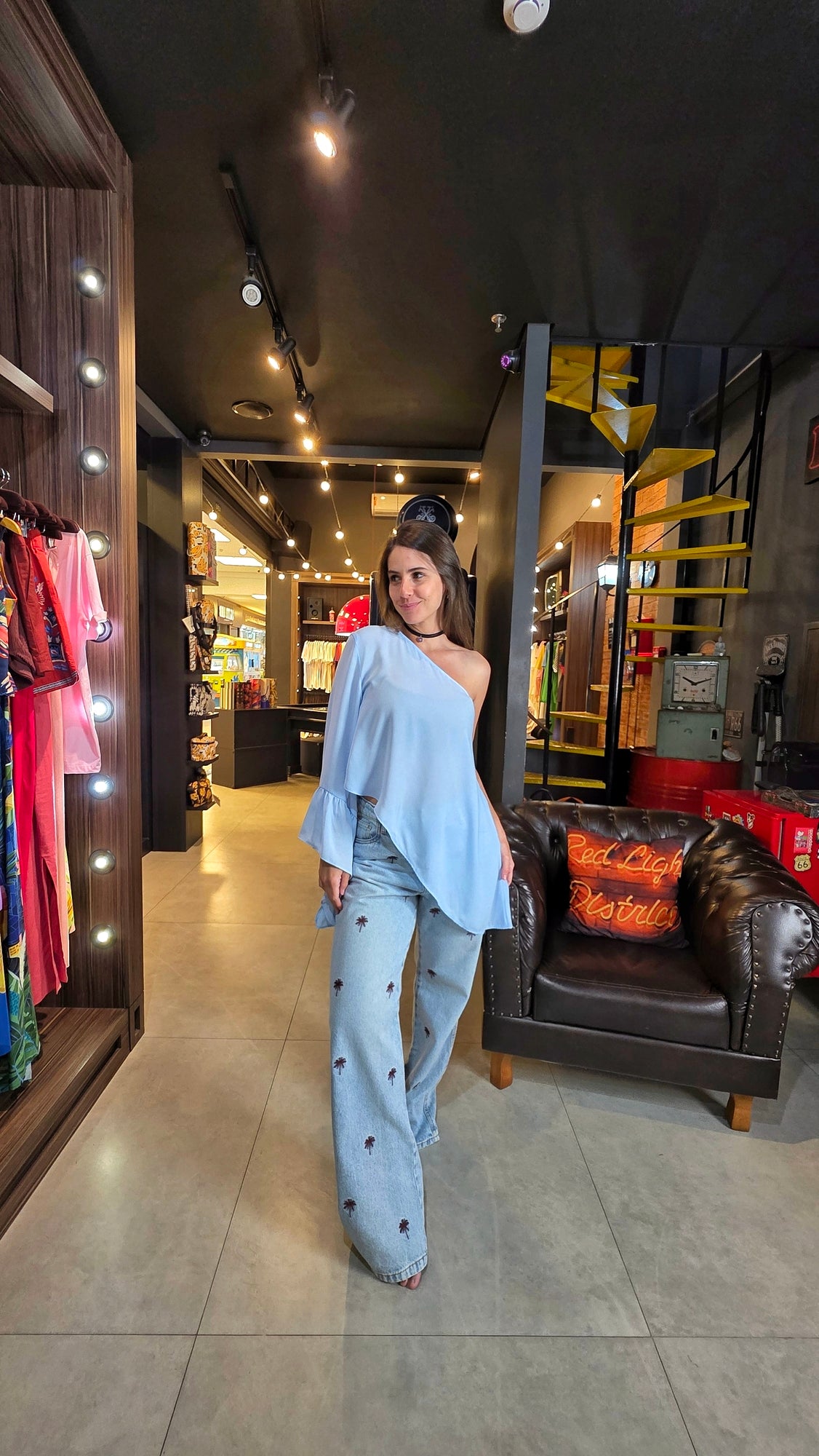Blusa MYFT Ombro Único Assimétrica
