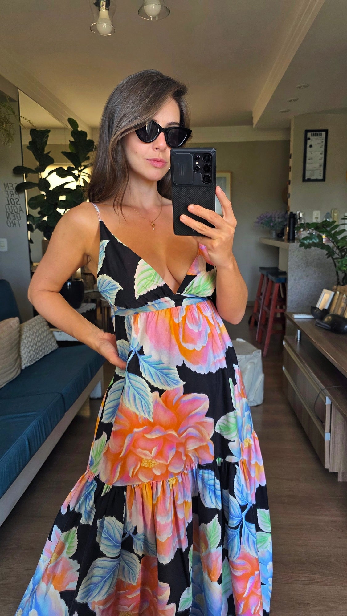 Vestido Farm Cropped Floral Sofia Estampado