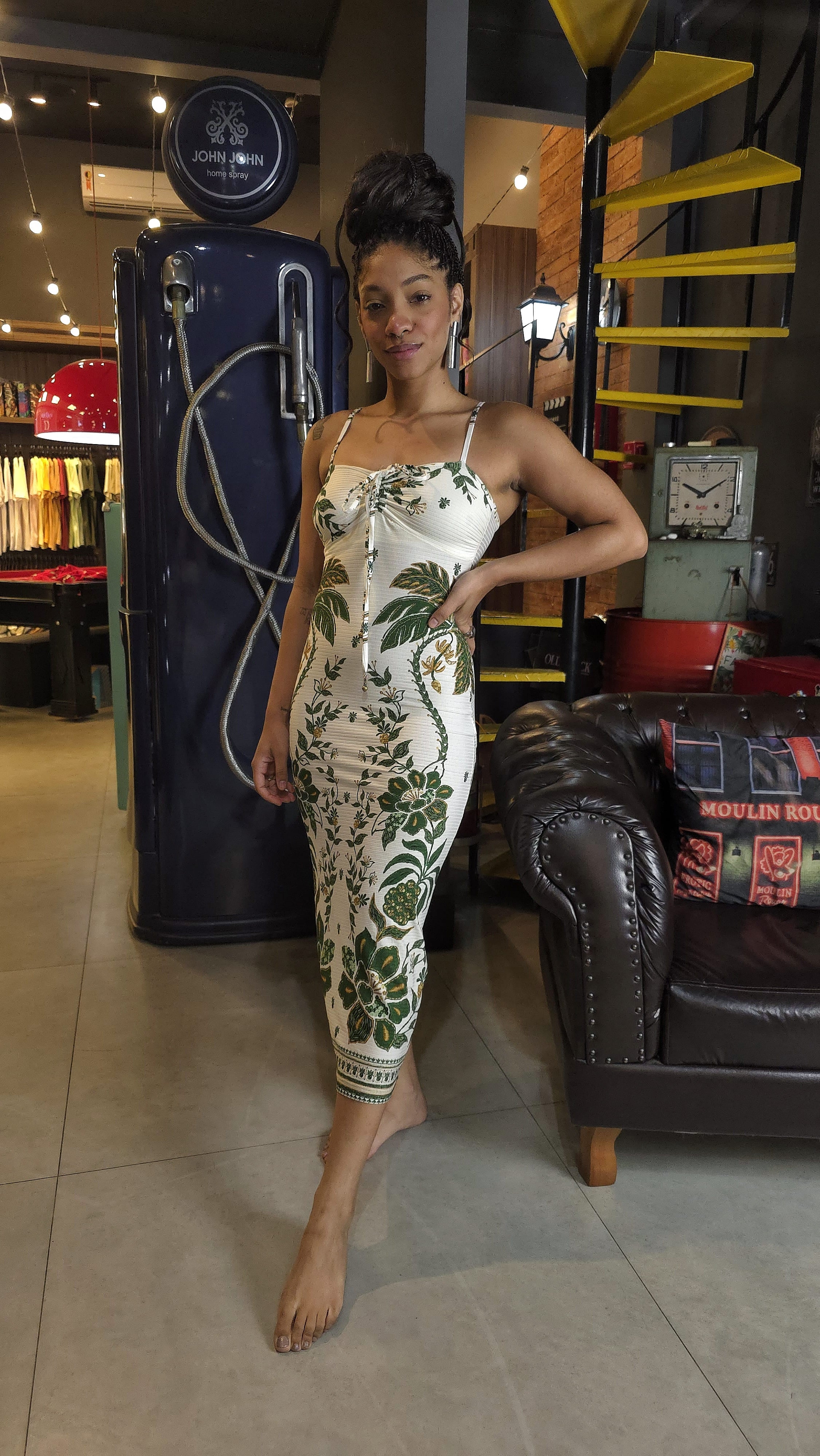 Vestido Farm Midi Mari Estampado