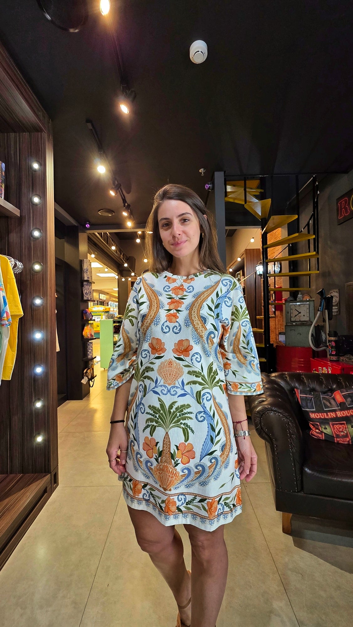Vestido Farm Tshirt Big Tina Estampado