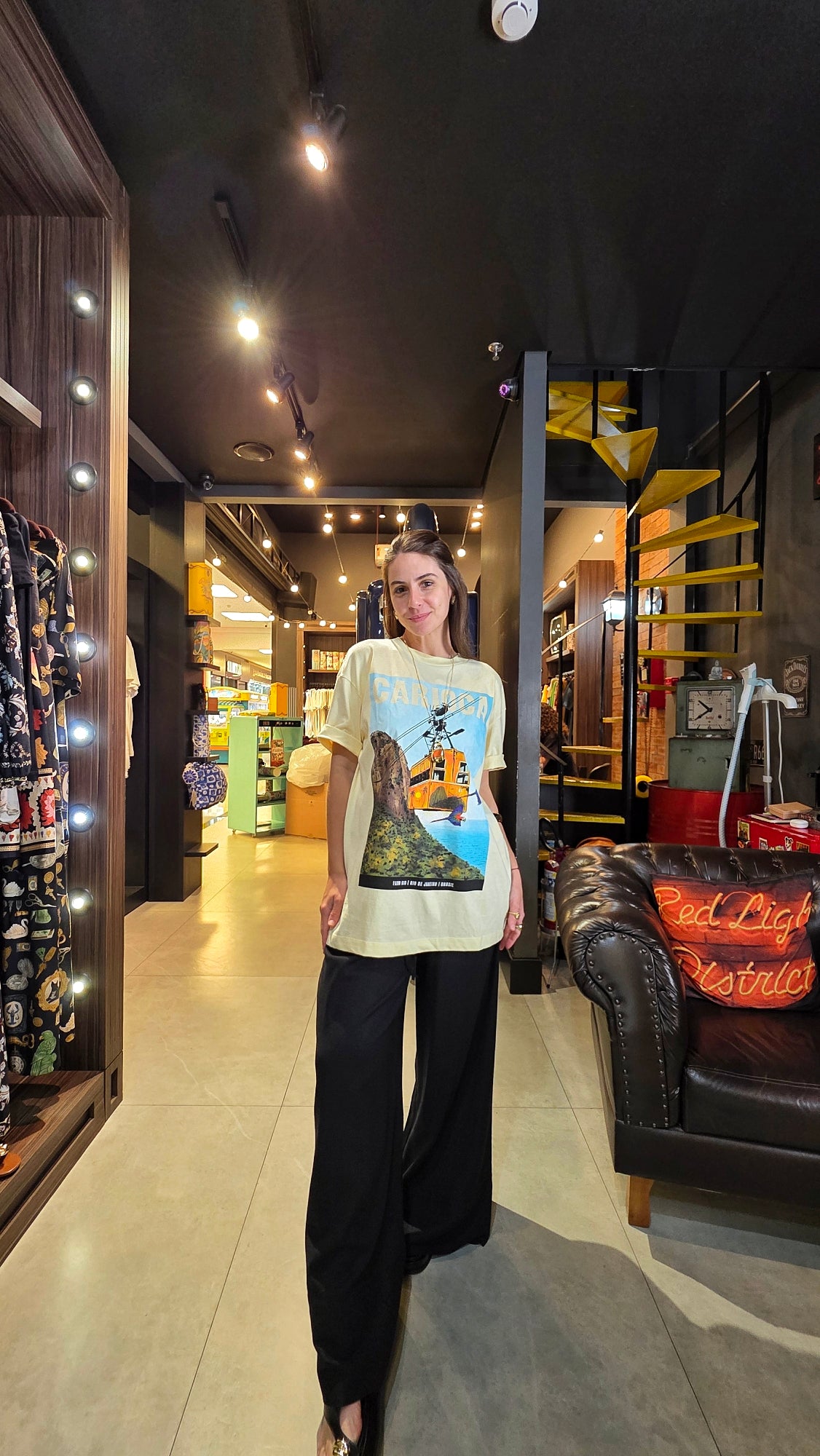 Tshirt Farm Média Paisagem Carioca Bondinho Estampado