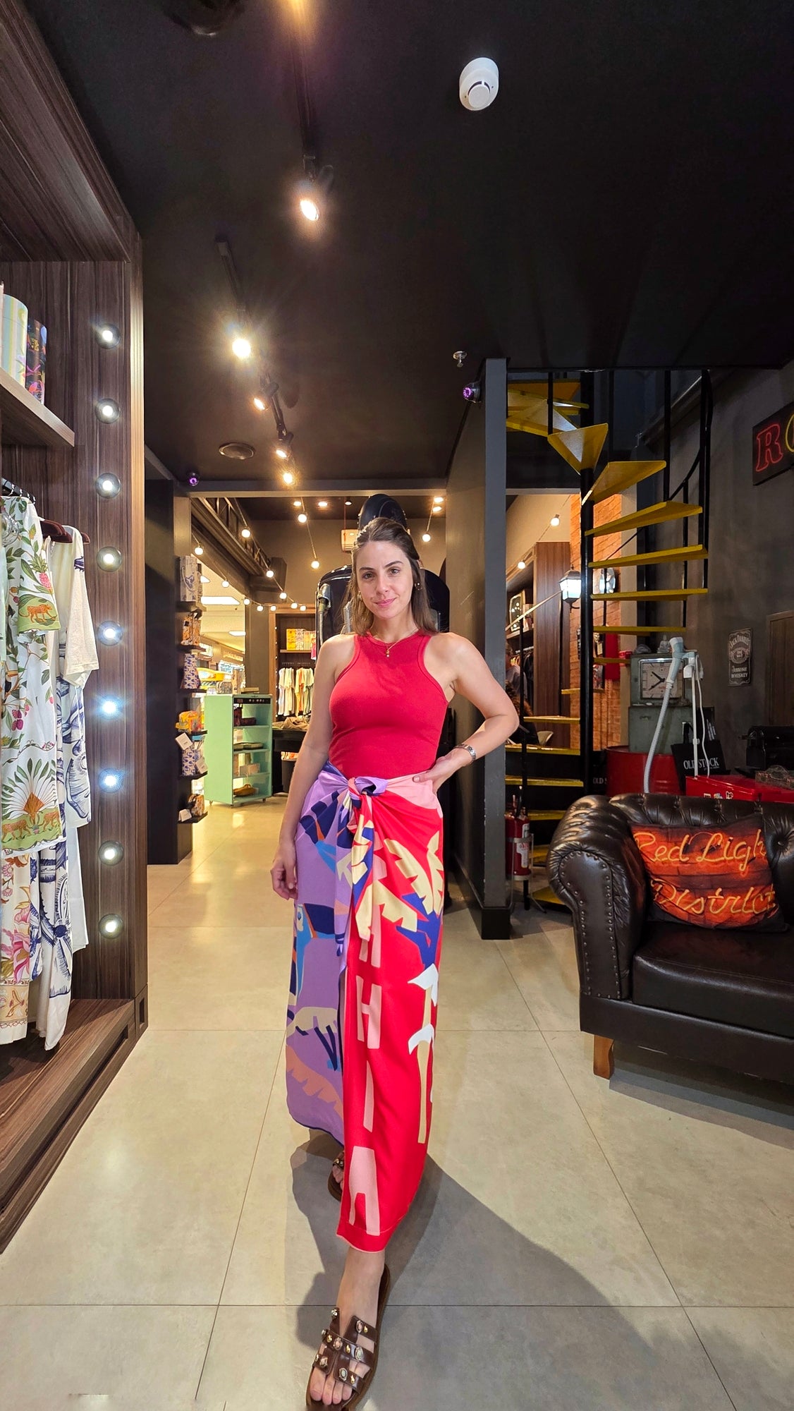 Saia Farm Lenço Brasil Estampado