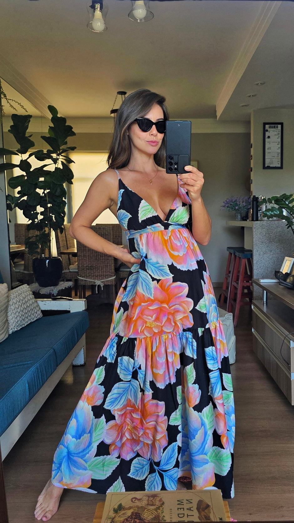 Vestido Farm Cropped Floral Sofia Estampado