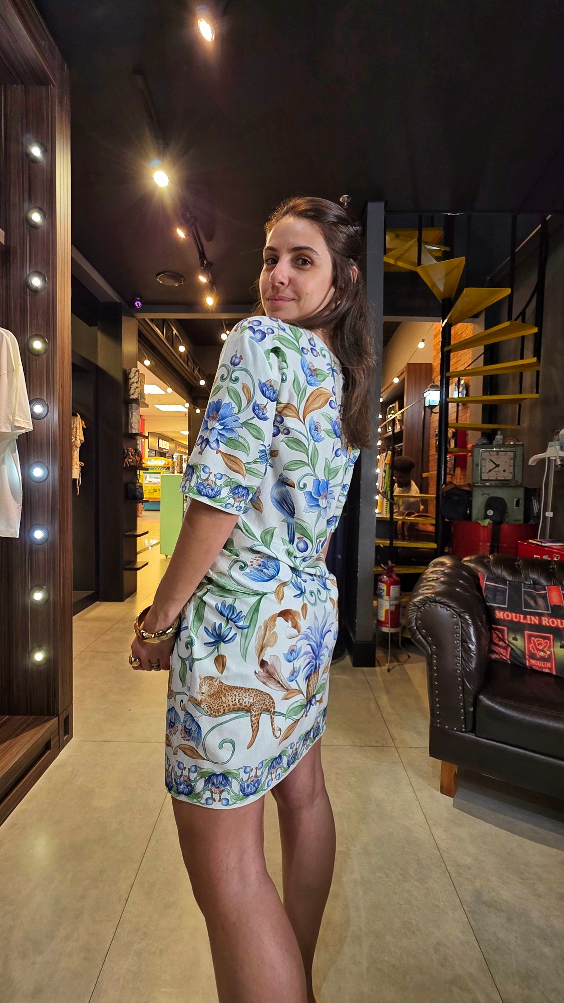 Vestido Farm Tshirt Basico Elsa Estampado