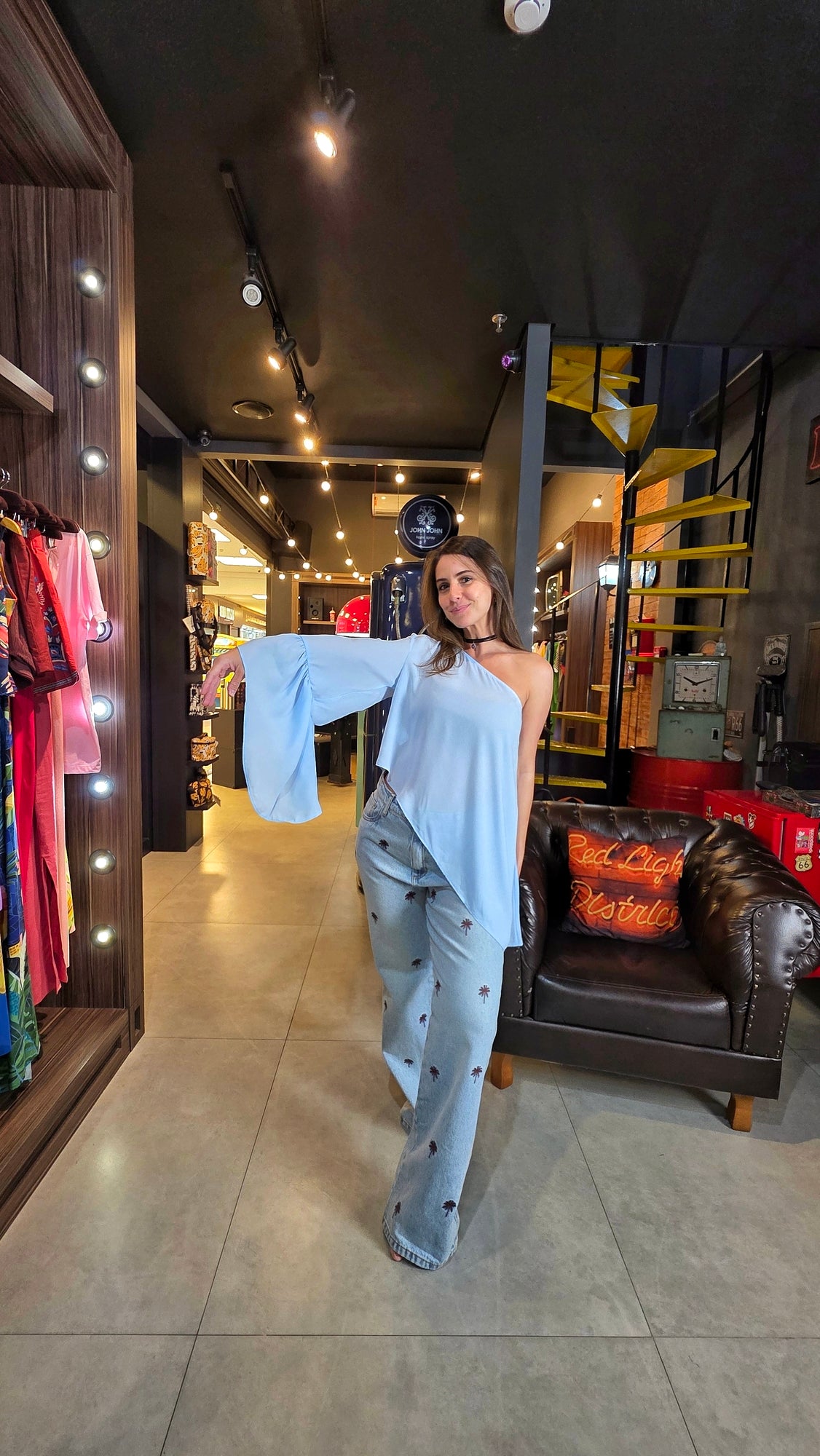 Blusa MYFT Ombro Único Assimétrica