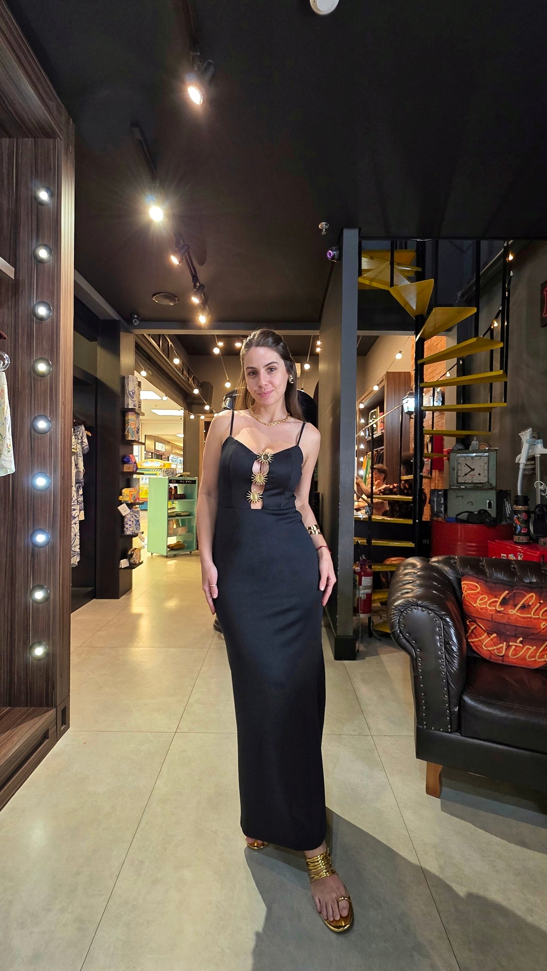 Vestido MYFT Super Midi Com Aplicação