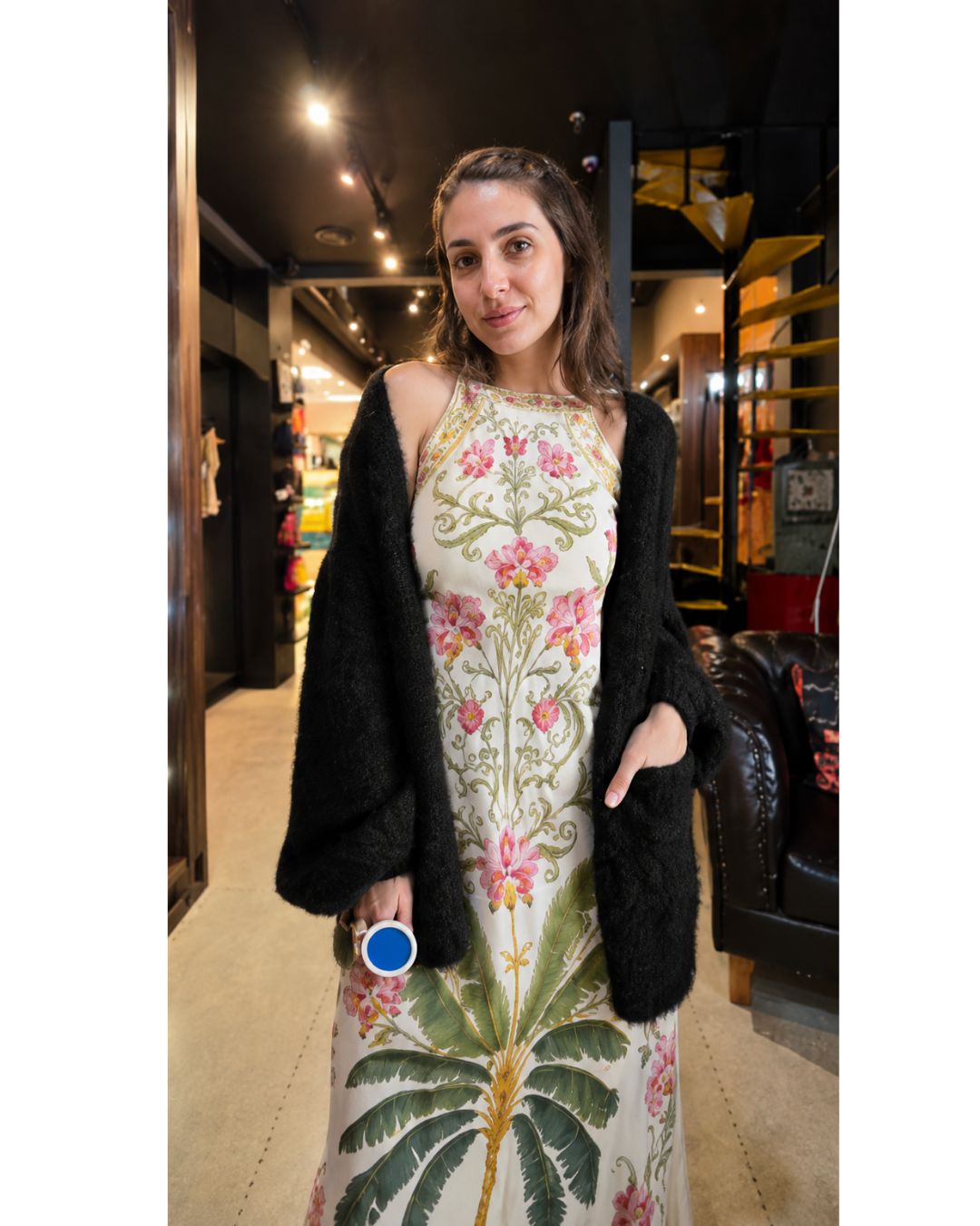 Cardigan Farm Tricot Pelinho Com Bolso