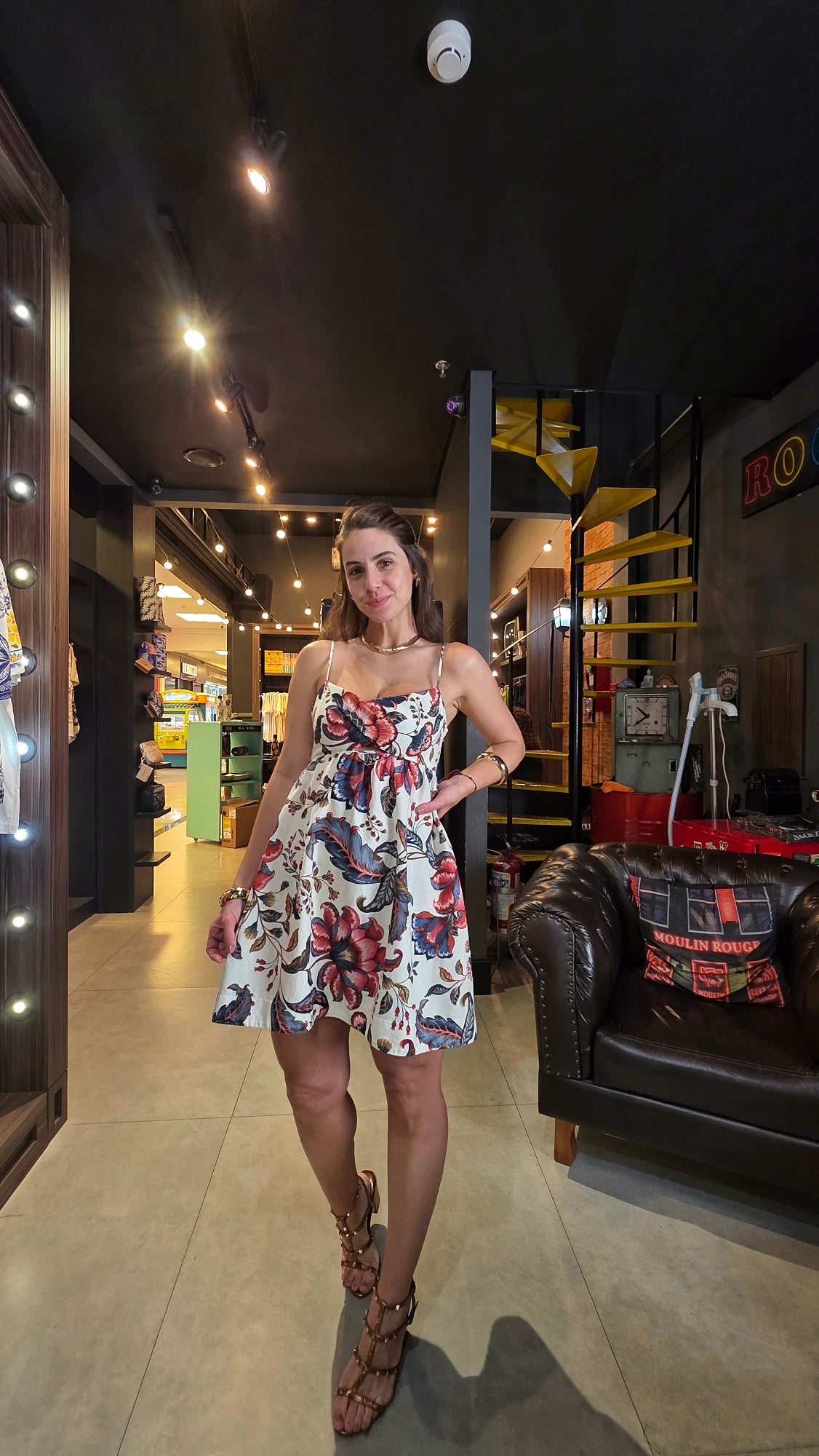 Vestido Farm Curto Boho De Mar Estampado