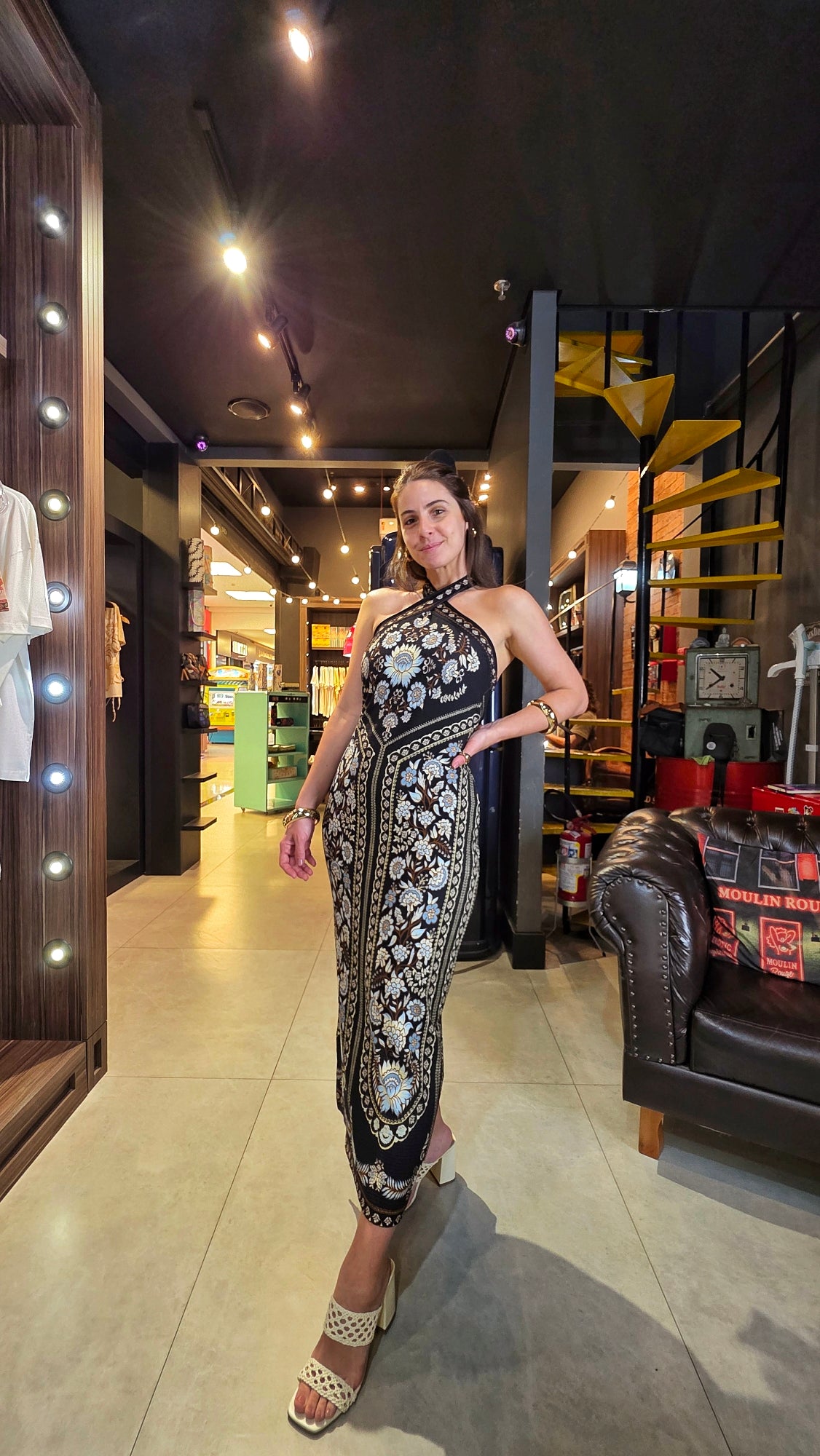 Vestido Farm Midi Daniela Estampado