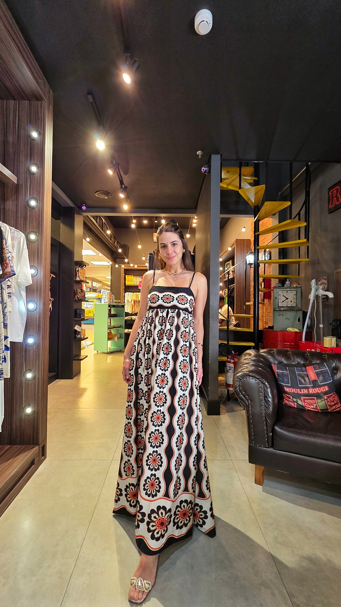 Vestido Farm Cropped Fiorella Estampado