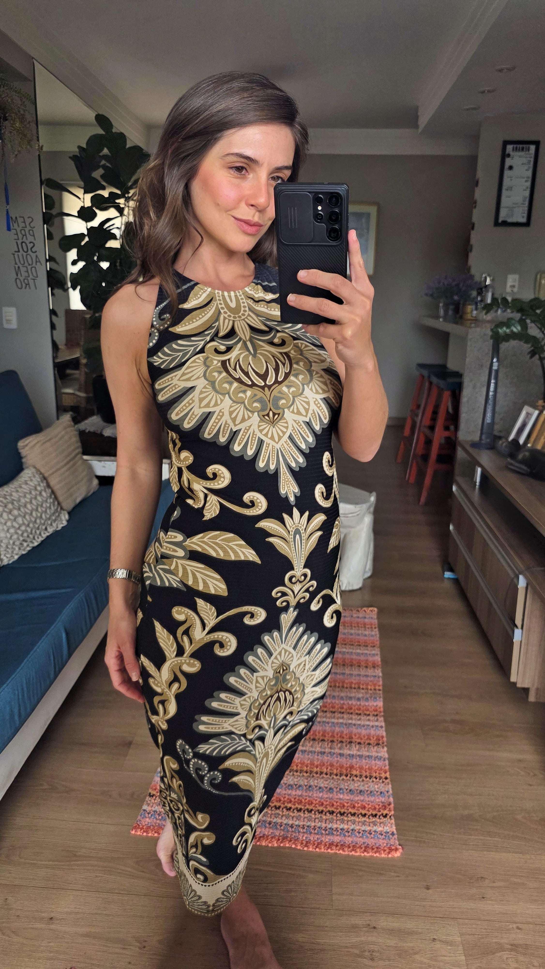Vestido Farm Midi Georgia Estampado