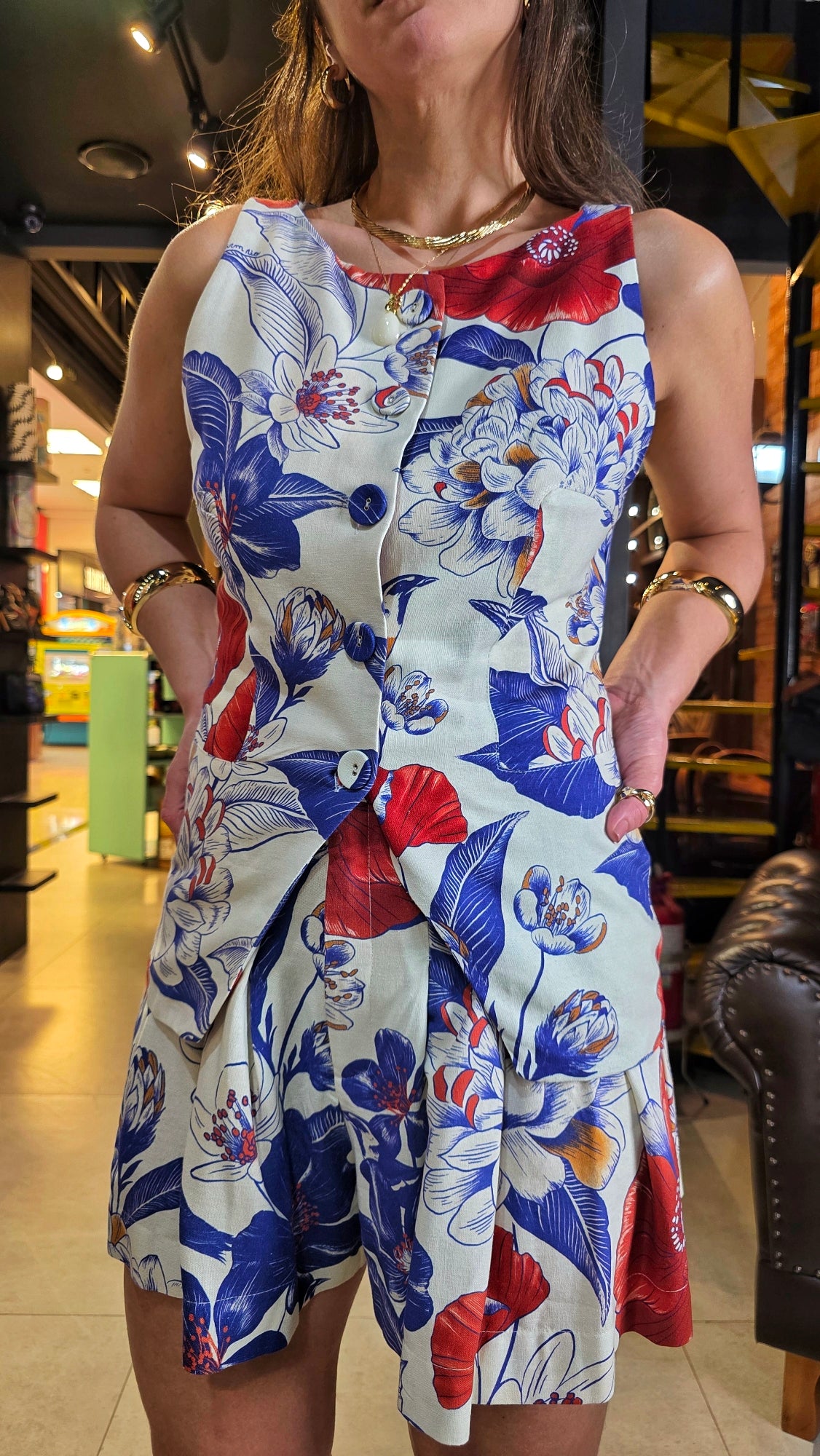 Blusa Farm Colete Floral Vera Estampado