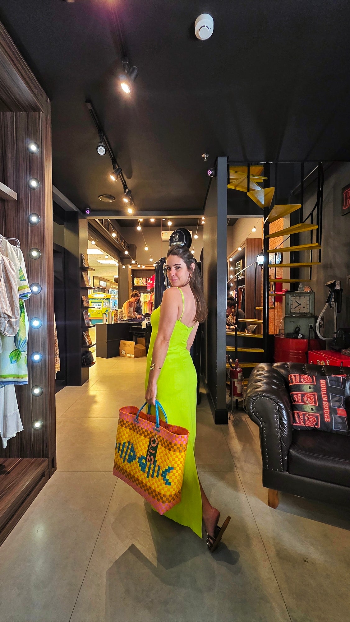 Vestido MYFT Super Midi De Alça Com Linho