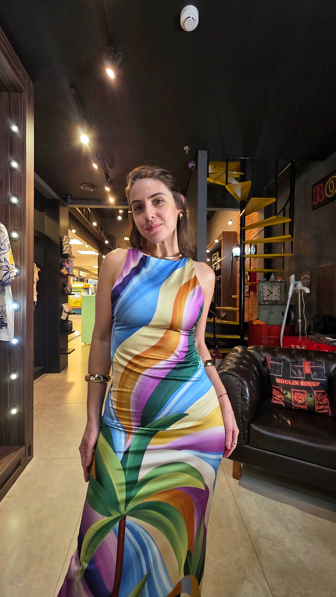 Vestido Farm Midi Montanha De Tucano Estampado