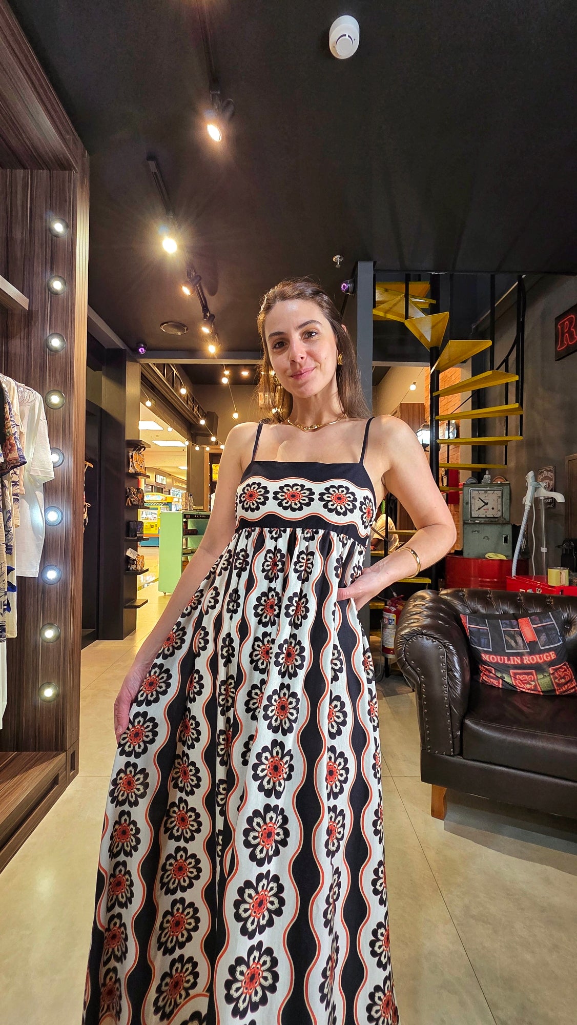 Vestido Farm Cropped Fiorella Estampado