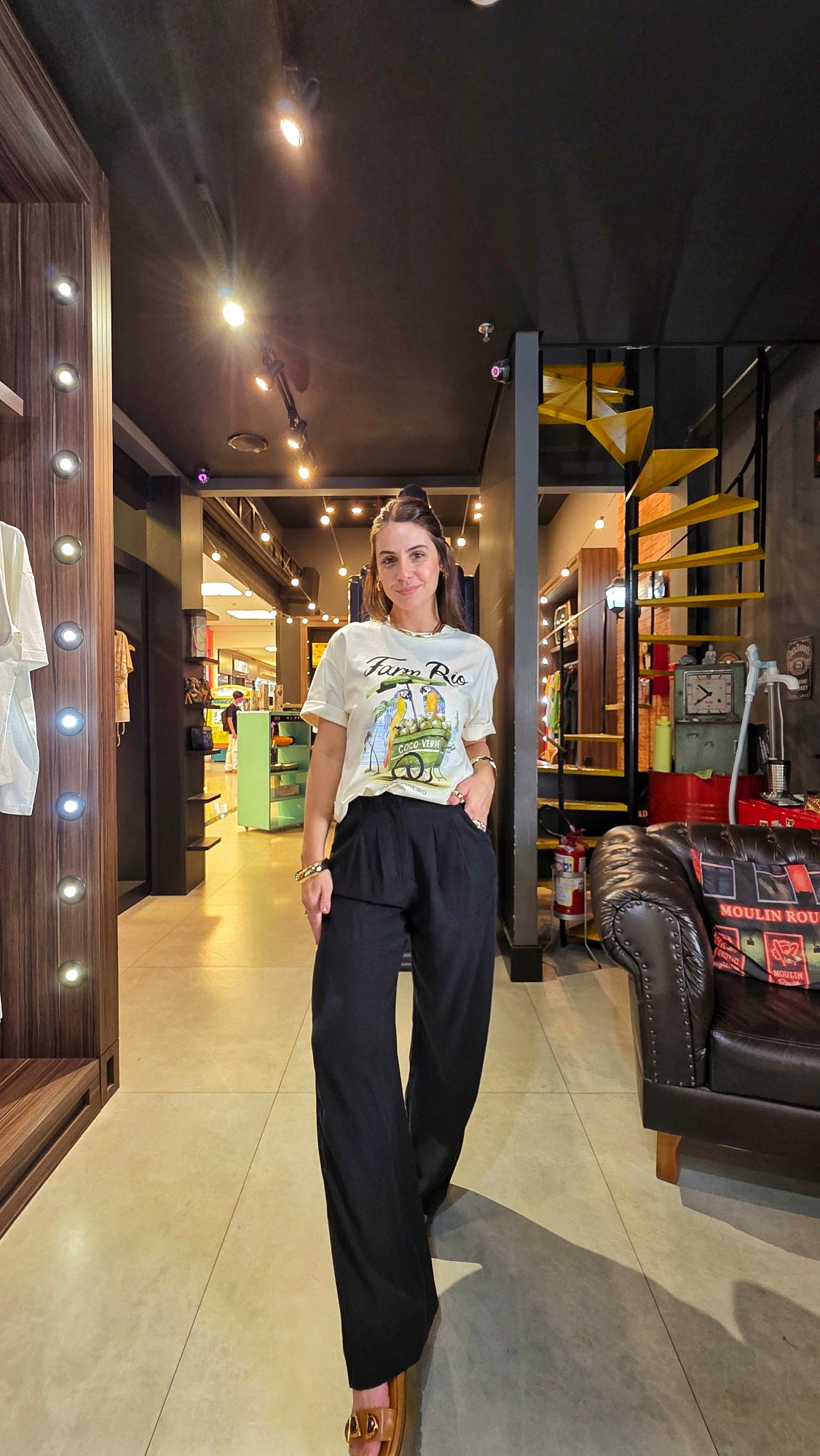 Tshirt Farm Média Carrinho De Coco Estampado