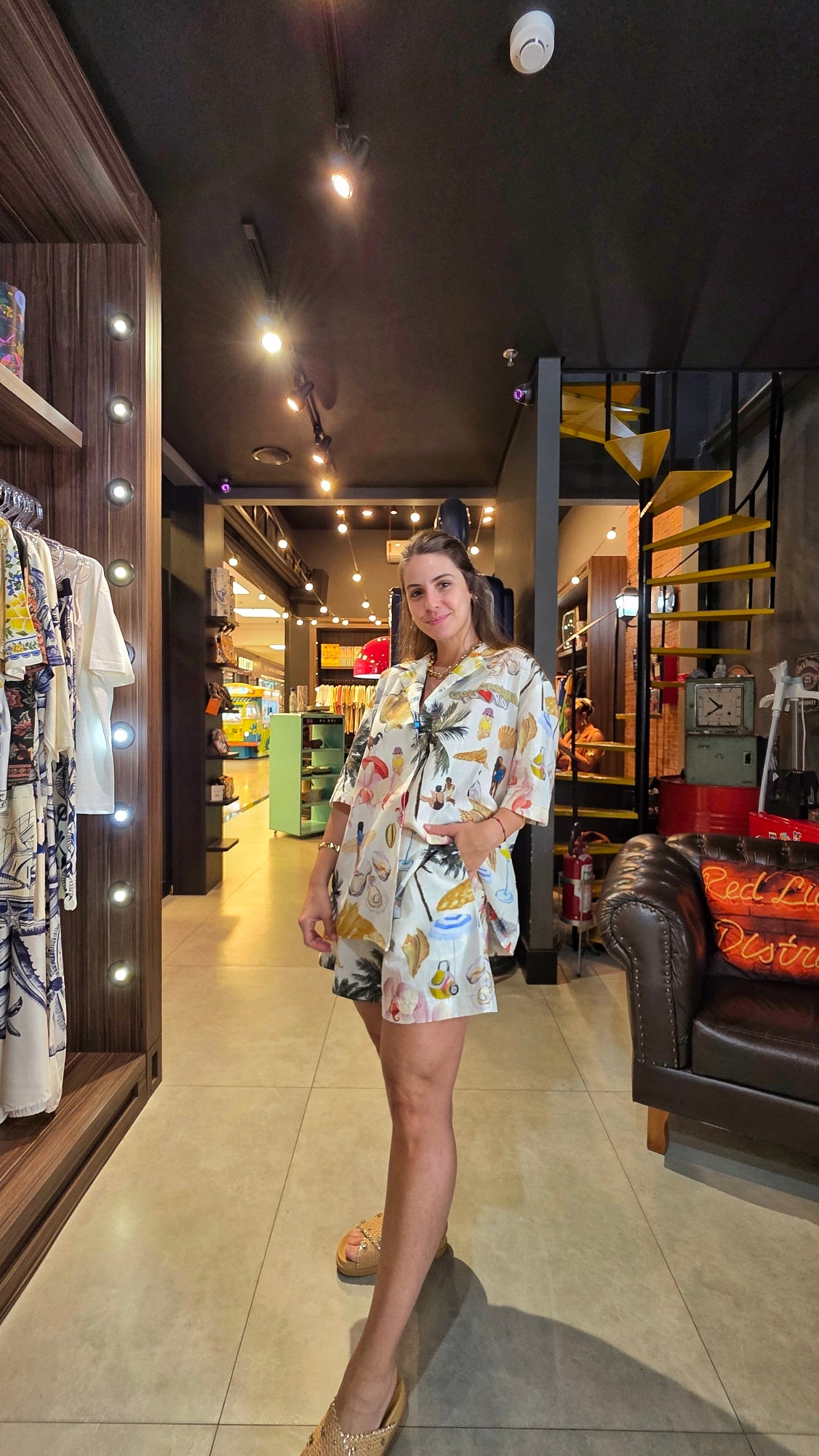 Bermuda Farm Colagem Carioca Estampado