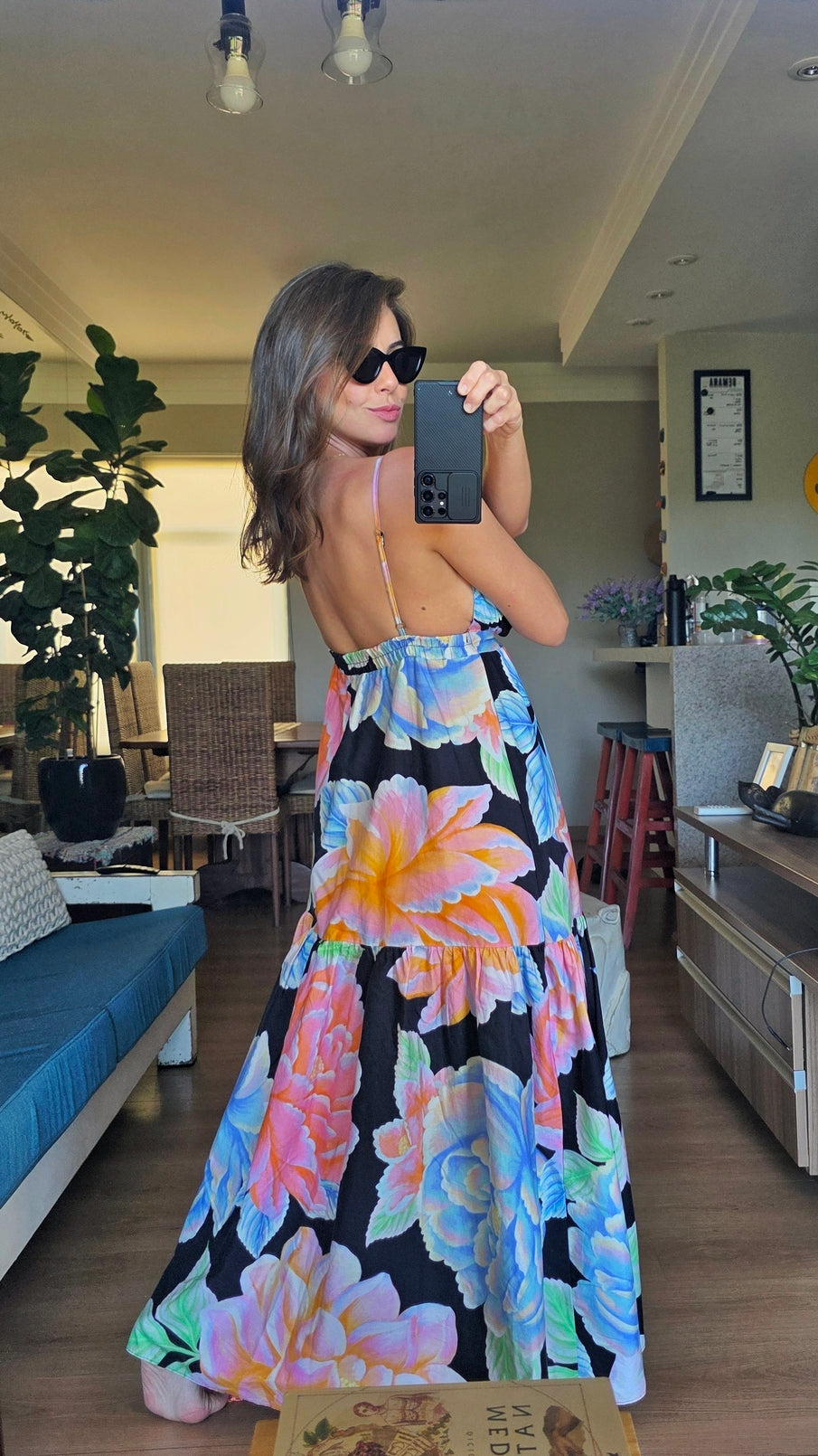 Vestido Farm Cropped Floral Sofia Estampado