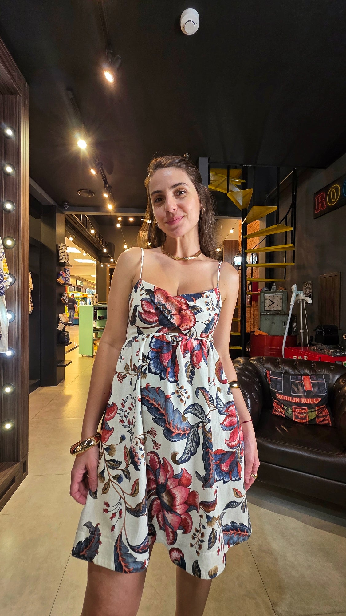 Vestido Farm Curto Boho De Mar Estampado