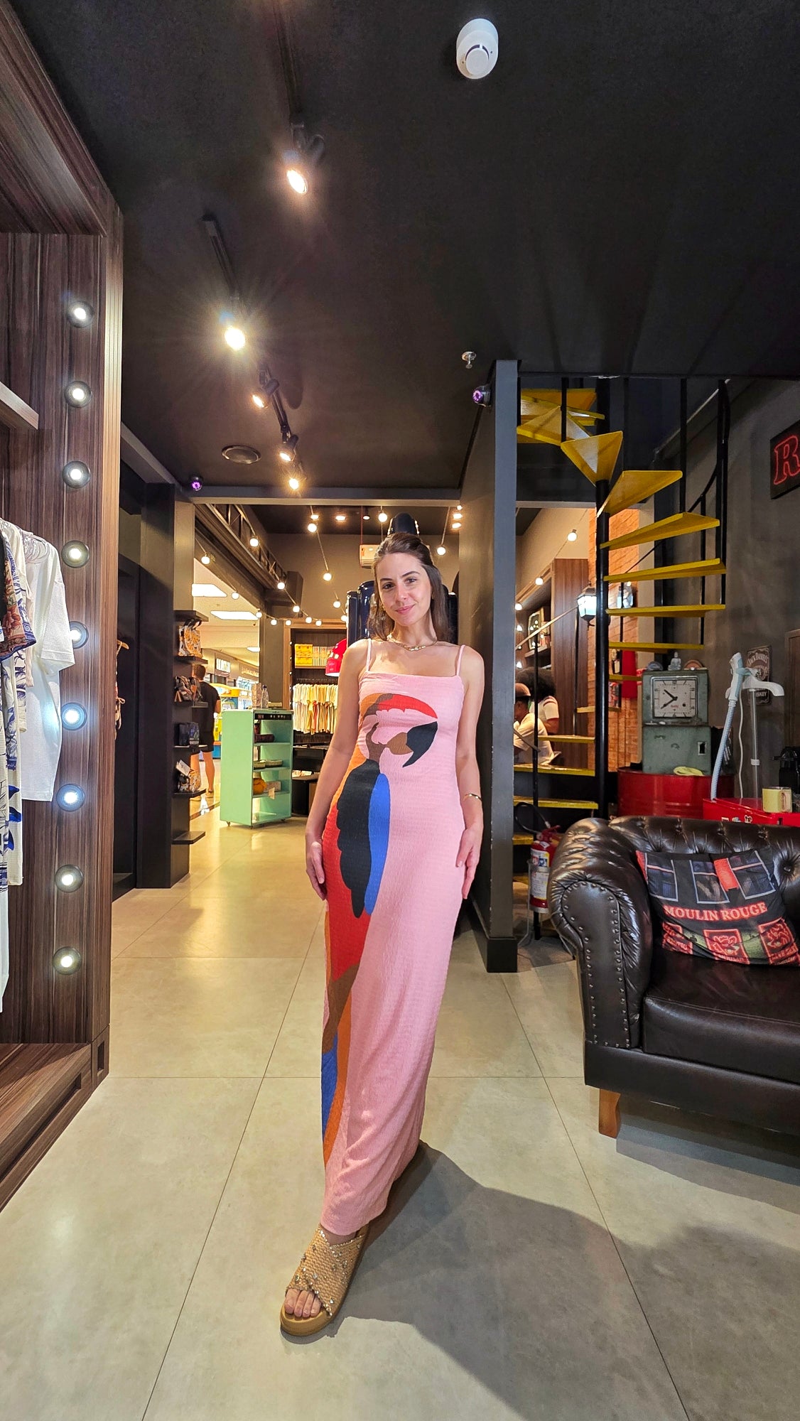 Vestido Farm Midi Araraquara Importado Estampado