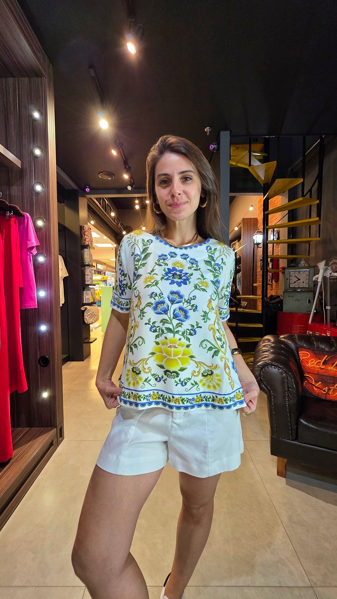Tshirt Farm Floral Emília Estampado