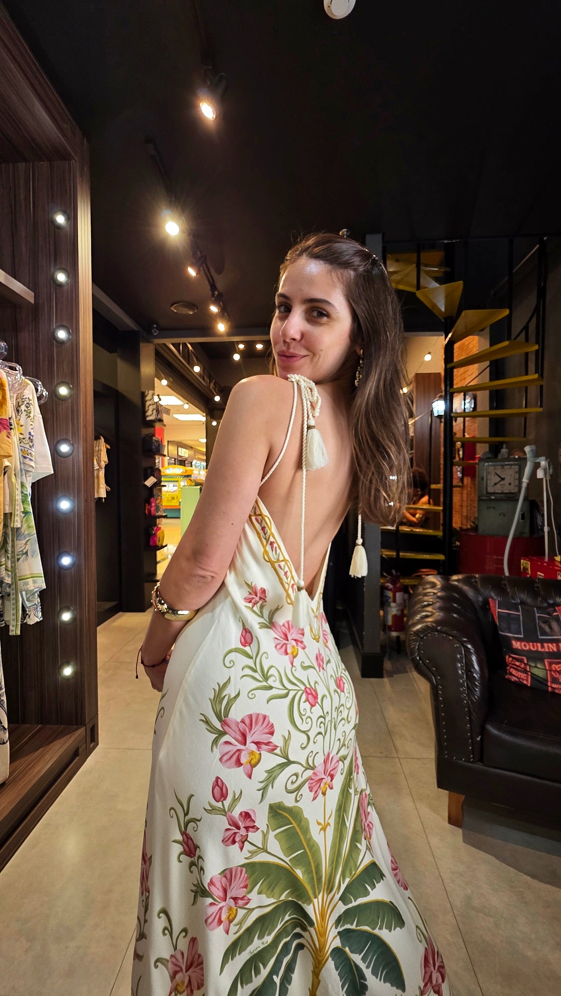 Vestido Farm Longo Floral Nusa Estampado