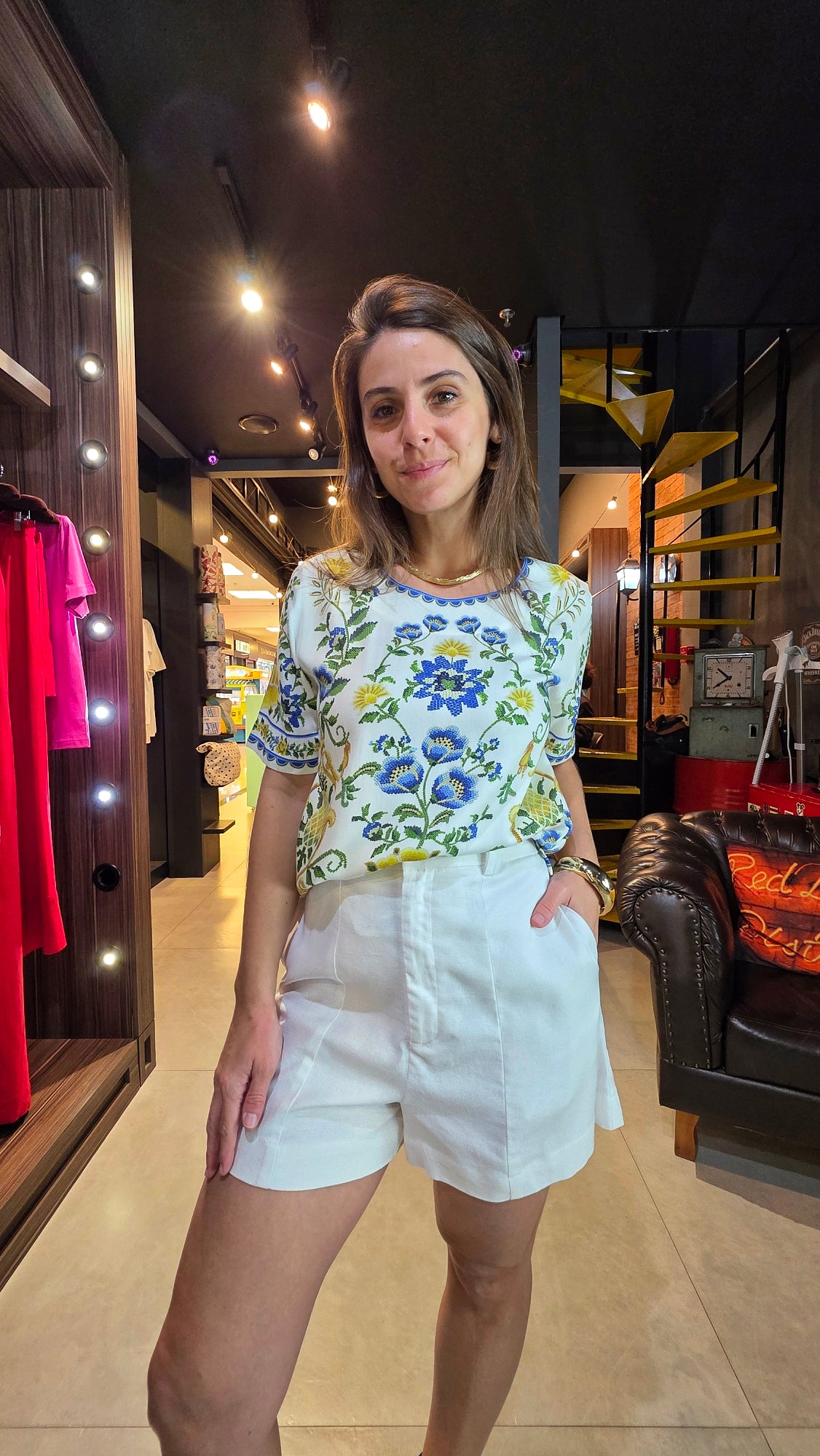 Tshirt Farm Floral Emília Estampado