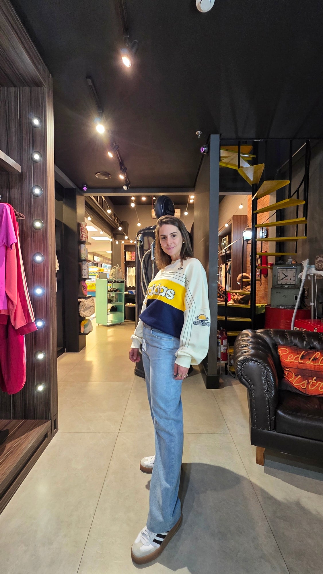 Calça Farm Reta Cintura Media Jeans Claro